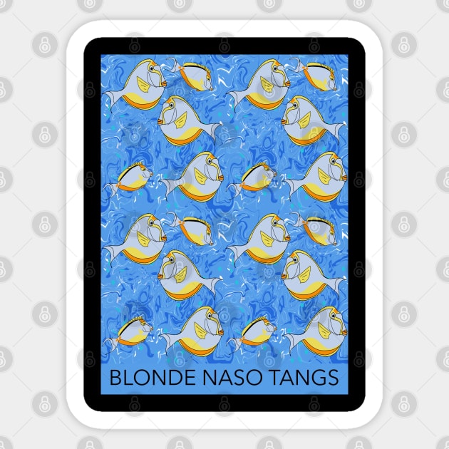 BLONDE NASO TANGS Sticker by KRitters